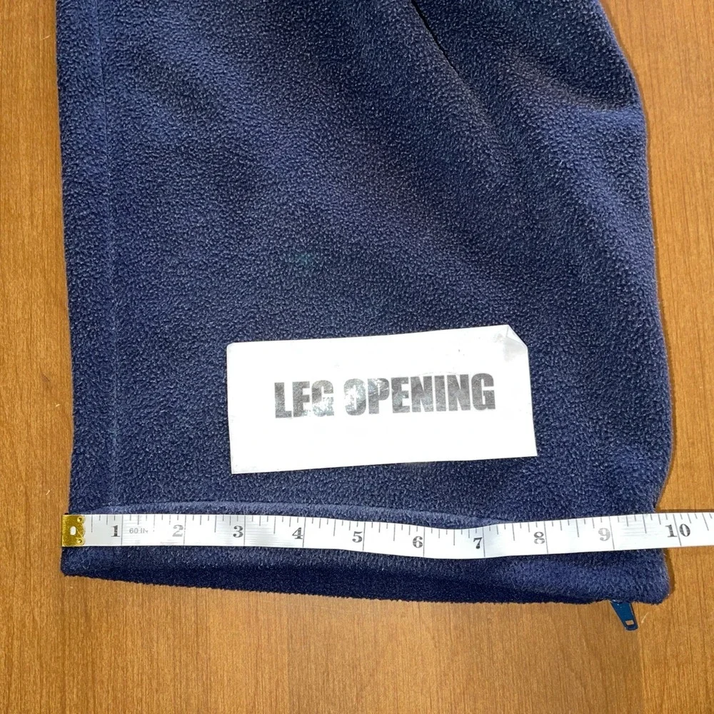 Yeezy Gap Sweatpants Men Large Navy Blue Fleece‎ Pockets Zip Ankle Elastic Waist